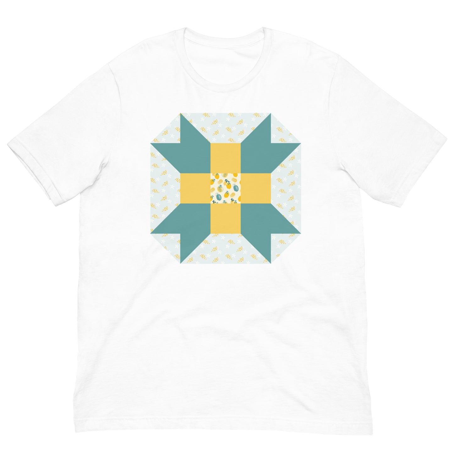 Quilt Block Pattern Lemon Pattern Unisex t-shirt