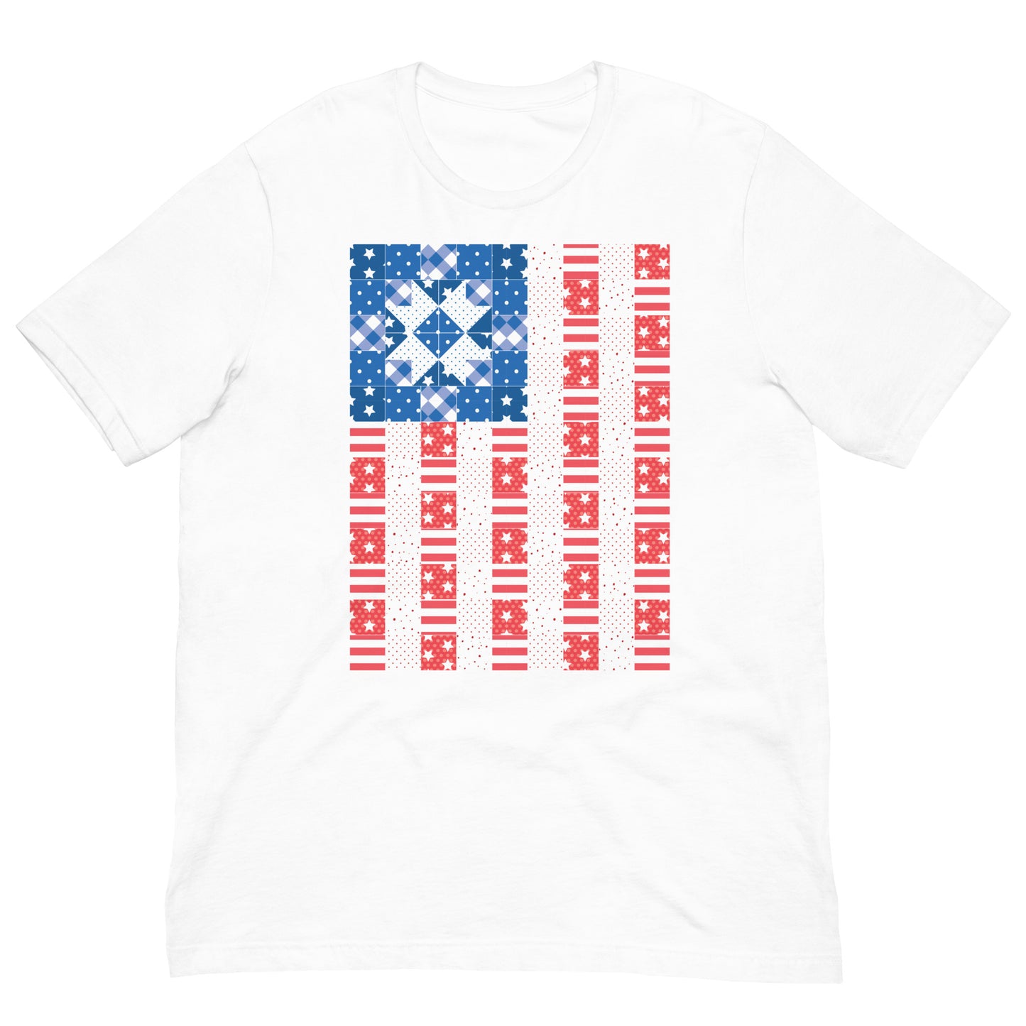 Quilt Block Americana Flag Unisex t-shirt