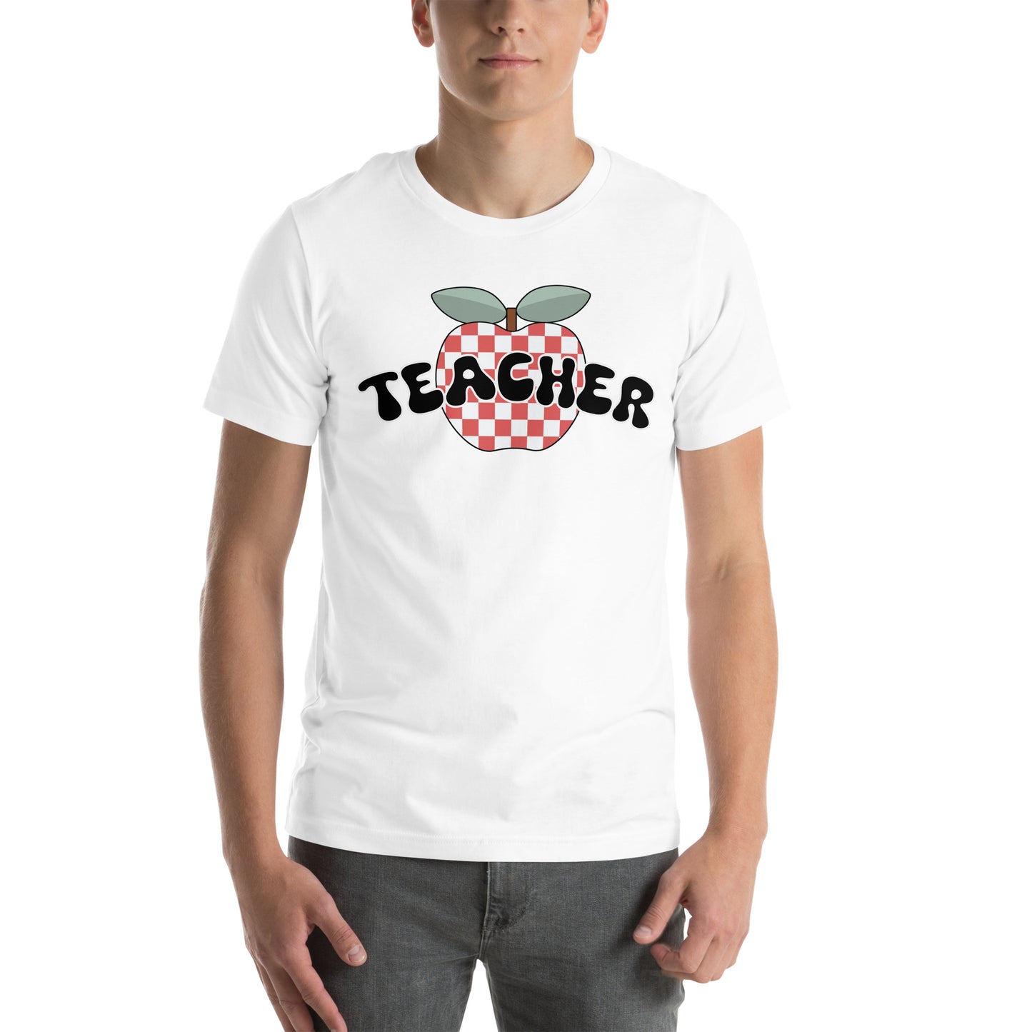 Teacher Retro Apple Unisex t-shirt