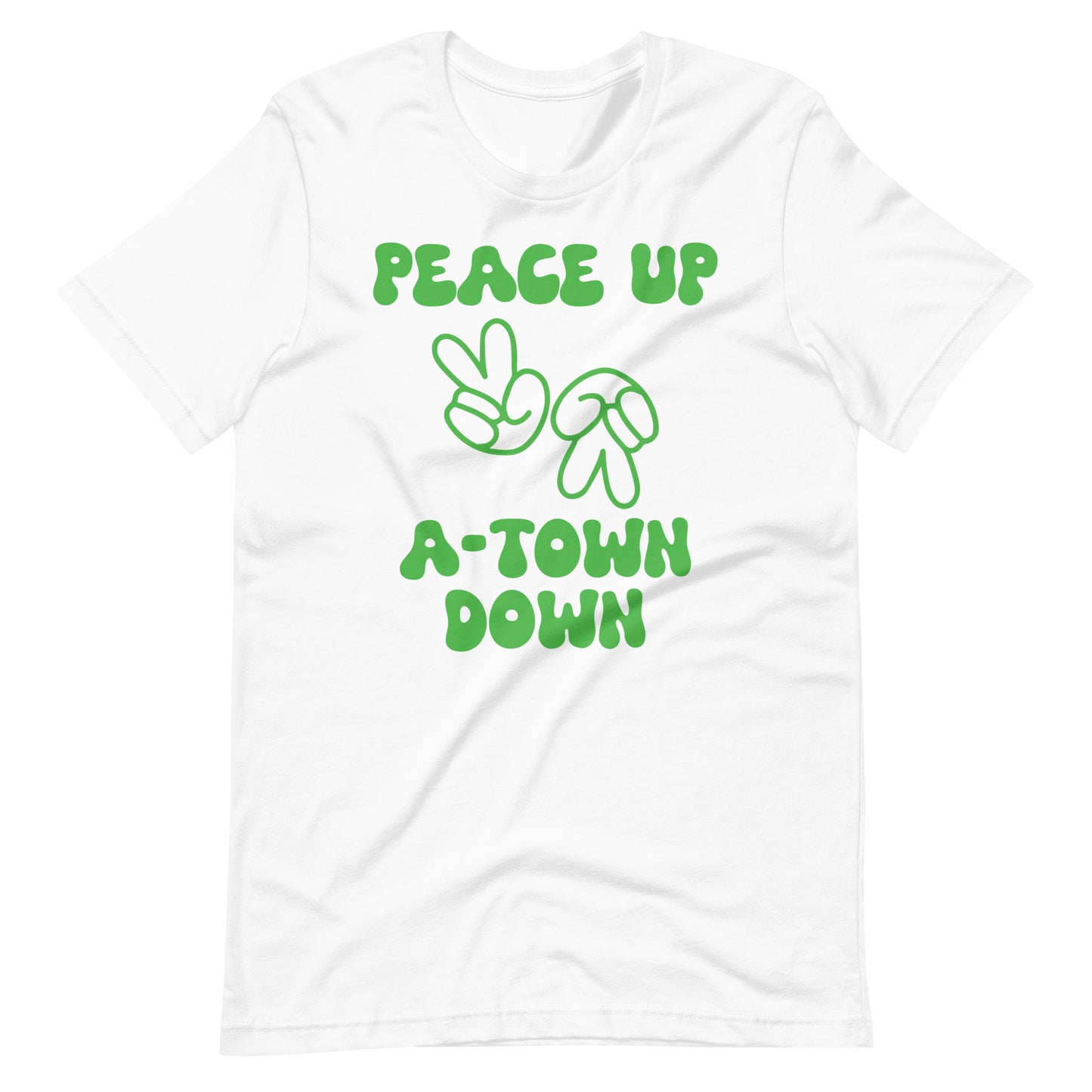 Peace Up A-Town Down Unisex t-shirt