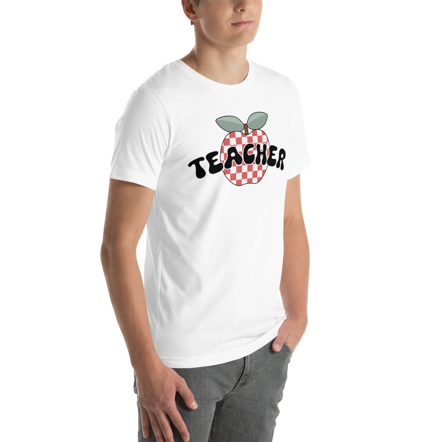 Teacher Retro Apple Unisex t-shirt