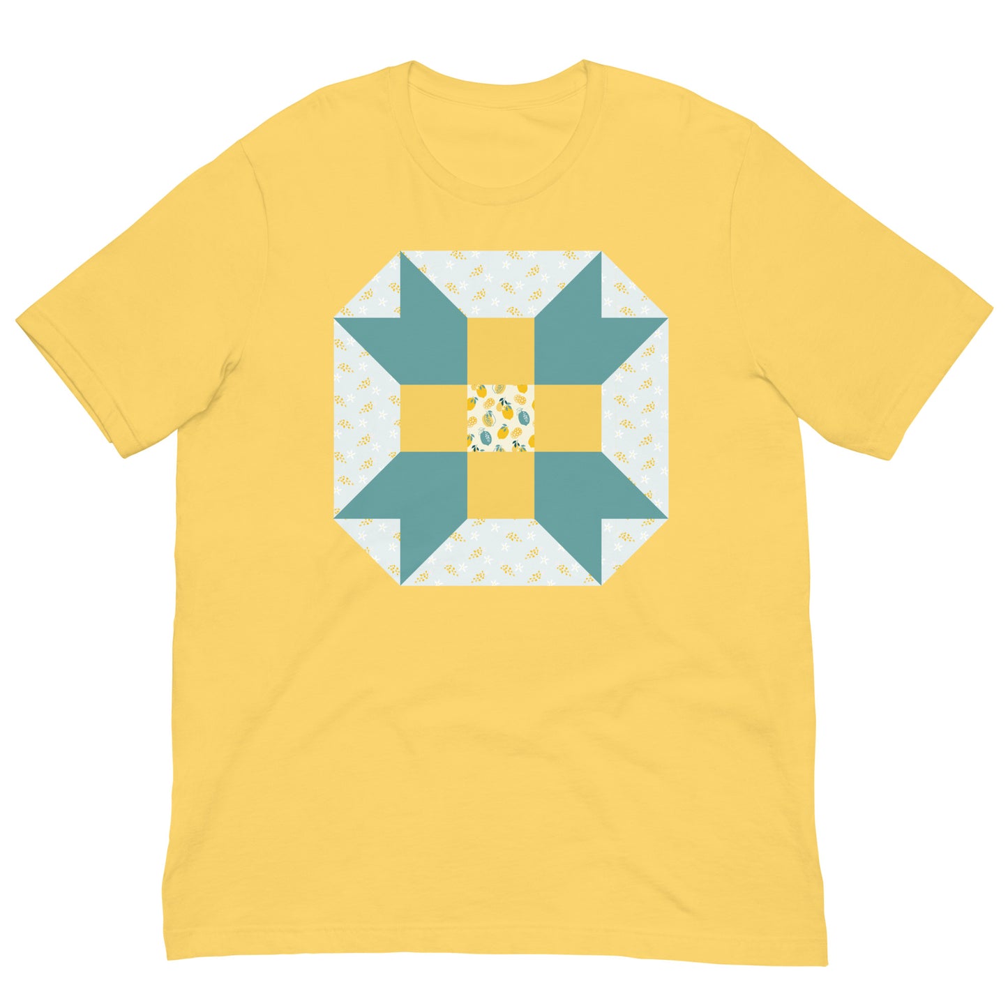 Quilt Block Pattern Lemon Pattern Unisex t-shirt