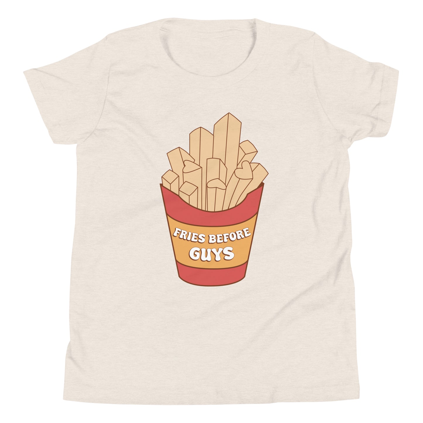 Fries Before Guys Youth Short Sleeve T-Shirt